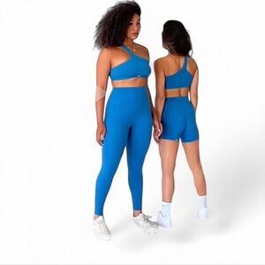 Set Active Sportbody One-Shoulder Sports Bra & Leggings matching activewear set